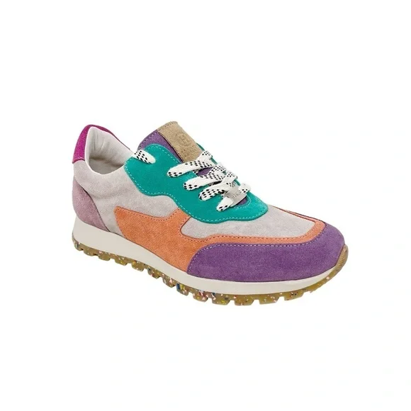 Hanks Suede Multi Colored Sneakers, Suede Sneakers NWOT - Picture 4 of 5